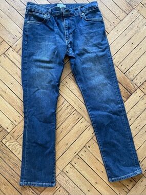 Ashe & Erie Men's Classic Straight-Leg Jeans in Dark Blue